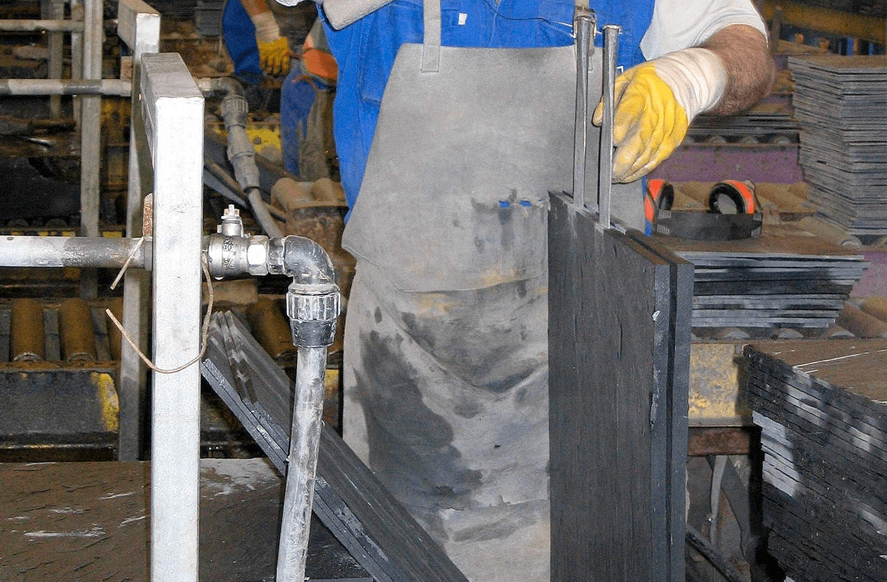 Splitting up and selection of the slate